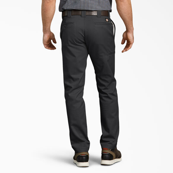 New Mens Dickies Slim Tapered Fit Khaki Wrinkle Resistant Flex Work Pants